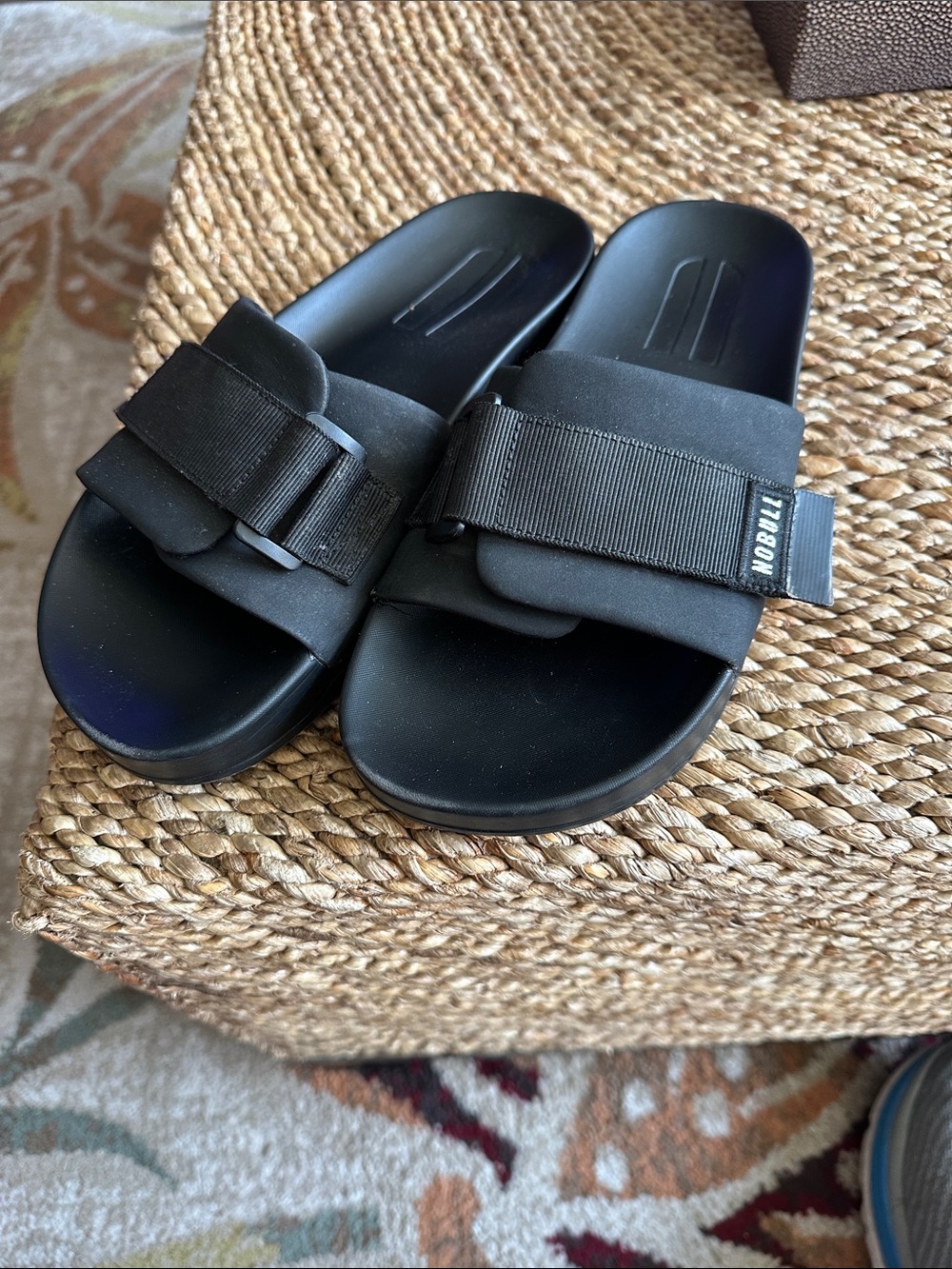 NOBULL Black Adjustable Slide Sandals
